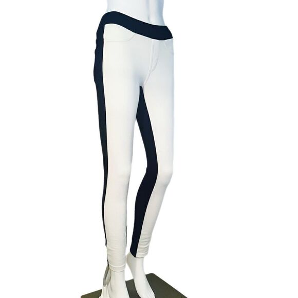 Black/Ivory Two Tone Legging NWT - Picture 1 of 9